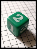 Dice : Dice - 6D - Green with Large White Numerals - Ebay Apr 2010
